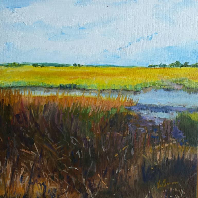 Yellow Prairie Painting by Allison LeBaron | Saatchi Art