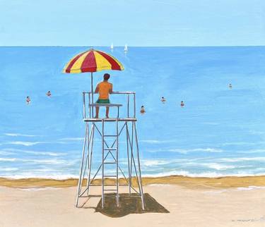 Original Realism Beach Paintings by Ali Mourabet
