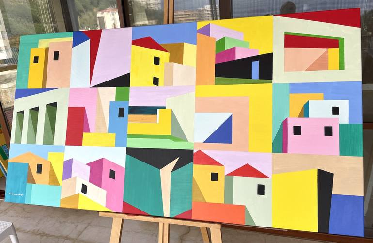Original Architecture Painting by Ali Mourabet
