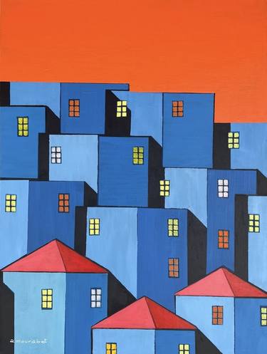 Original Figurative Architecture Paintings by Ali Mourabet