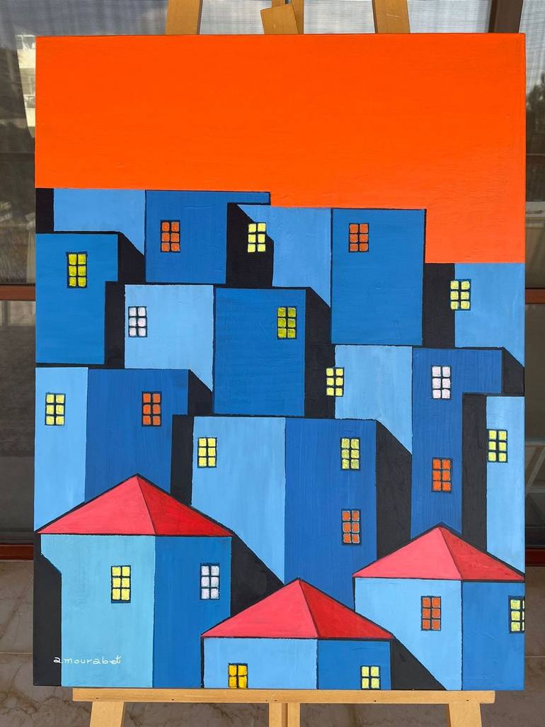 Original Contemporary Architecture Painting by Ali Mourabet