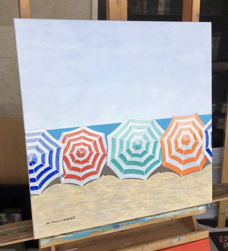 Original Pop Art Beach Painting by Ali Mourabet