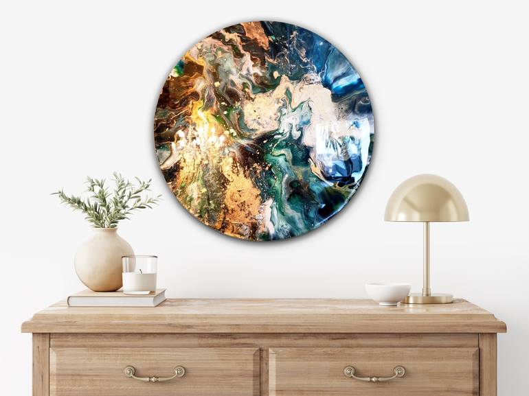Original Abstract Outer Space Painting by Camilla Debora Hus