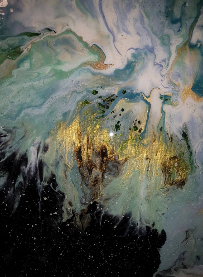 Original Outer Space Painting by Camilla Debora Hus