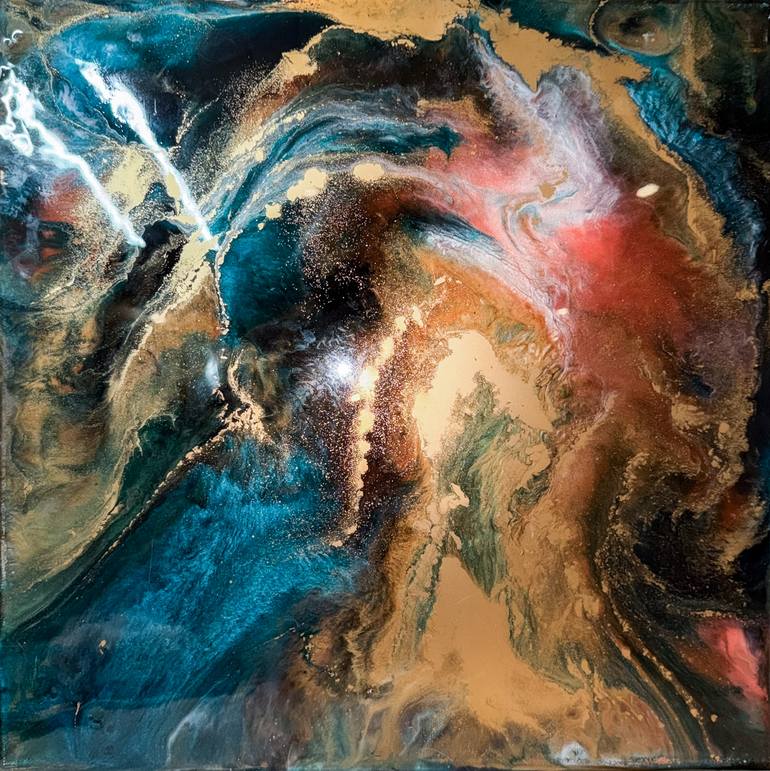 Original Abstract Painting by Camilla Debora Hus | Abstract Art on Canvas | Scattered Like Stars, Bound by Soul
