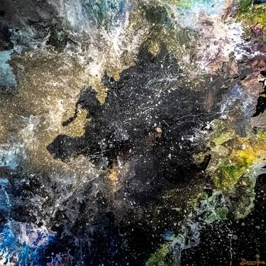 Original Abstract Expressionism Outer Space Paintings by Camilla Debora Hus