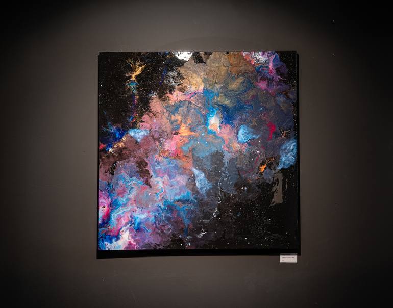 Original Outer Space Painting by Camilla Debora Hus