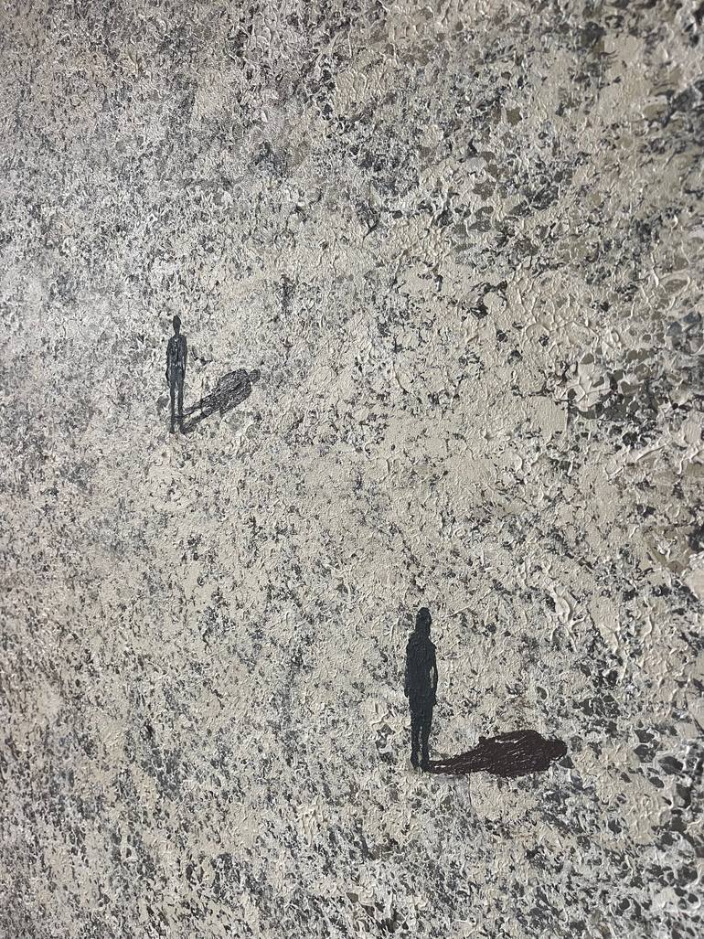 Original Abstract People Painting by Helena Rubí