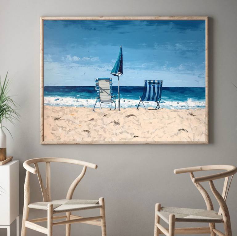 Original Realism Seascape Painting by Helena Rubí