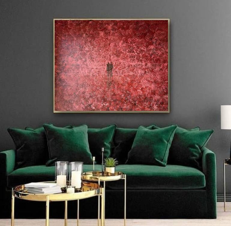 Original Abstract Love Painting by Helena Rubí