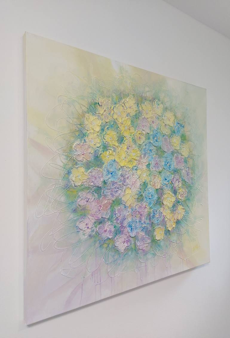 Original Abstract Floral Painting by Silvie Koristkova