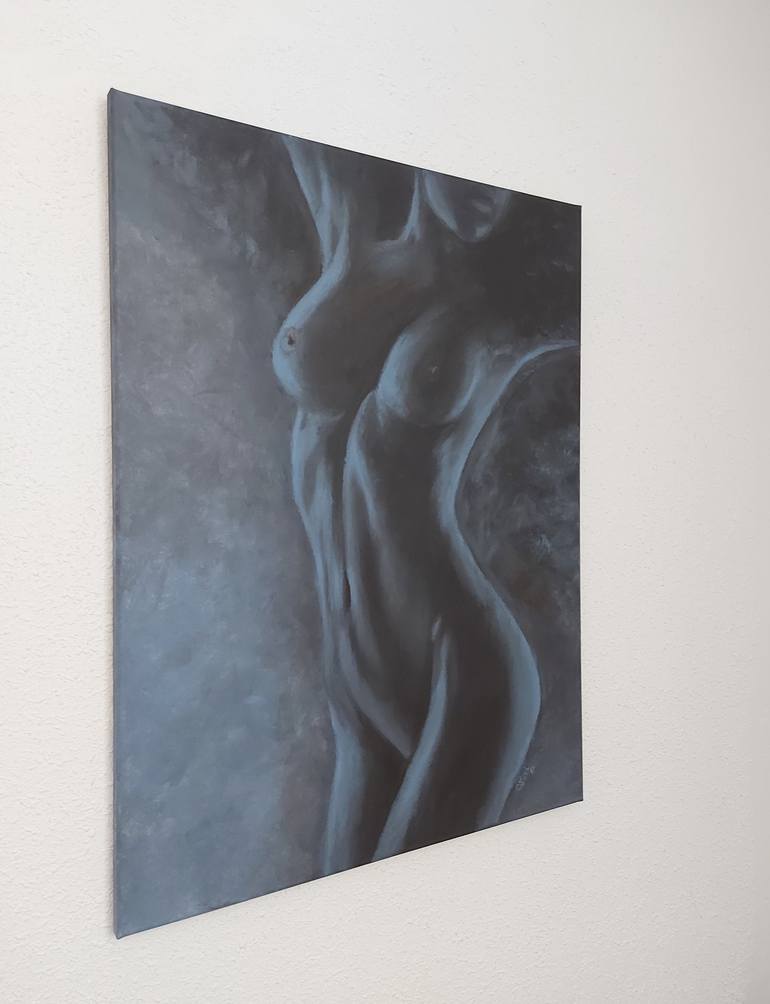 Original Minimalism Nude Painting by Silvie Koristkova