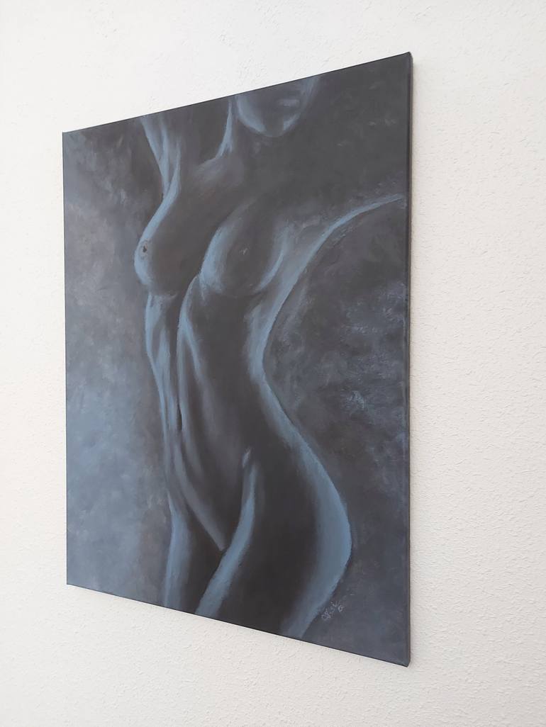 Original Minimalism Nude Painting by Silvie Koristkova