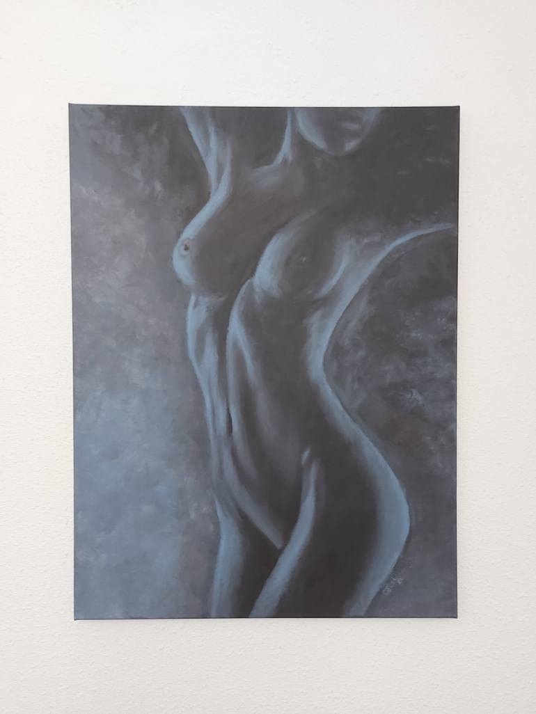 Original Minimalism Nude Painting by Silvie Koristkova