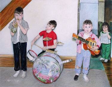 Original Realism Children Drawing by Mike Mcgoff