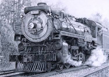 Original Realism Transportation Drawing by Mike Mcgoff