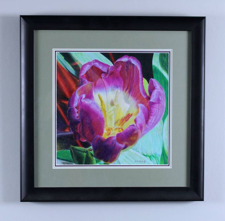 Original Realism Floral Drawing by Mike Mcgoff