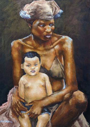 Khoisan Woman and Child thumb