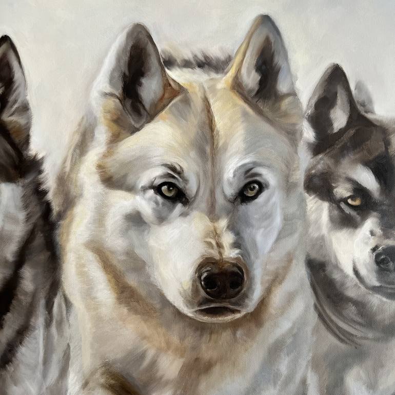 Original Contemporary Dogs Painting by Angelika Weinekoetter