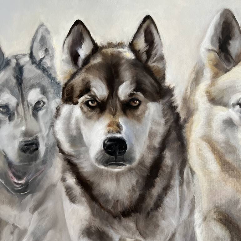 Original Dogs Painting by Angelika Weinekoetter