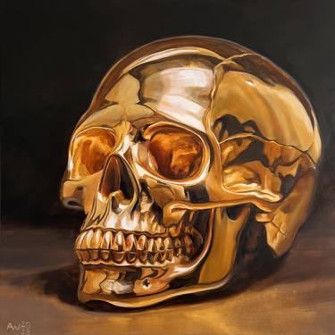 MEMENTO MORI Skull - Golden to the bones thumb