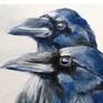 Visitors from a mystical other world...Hugin and Munin originated in mythology and were the ravens of Odin.

I love these birds. Here is the next artwork of my new workcycle that deals with ravens and crows.

I use exclusively high-quality artist oil colors so that the work of art and your investment is durable and retains its value for a long, long time.


Oil on canvas (pure linen 450 g) 30 cm x 30 cm x 2 cm (12 x 12 in) stretched on wooden bars 
Signed and dated on the back