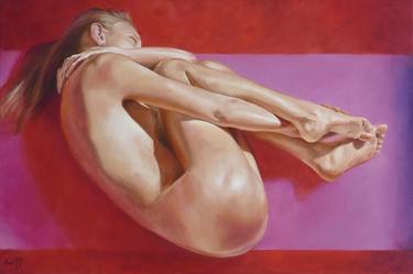 Original Figurative Erotic Paintings by Angelika Weinekoetter