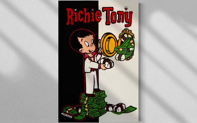 Original Pop Art Cartoon Painting by Alik Bilialov