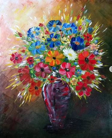 Original Impressionism Floral Paintings by Natallia Yenza