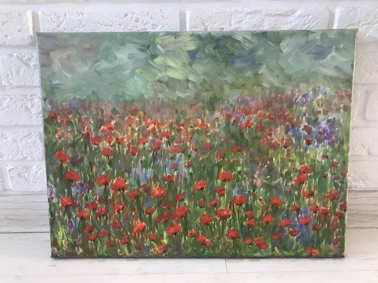 Original Impressionism Floral Painting by Olga Goreva