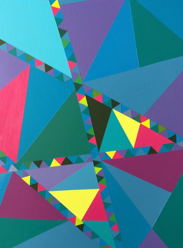 Original Cubism Abstract Painting by Ana R Tika
