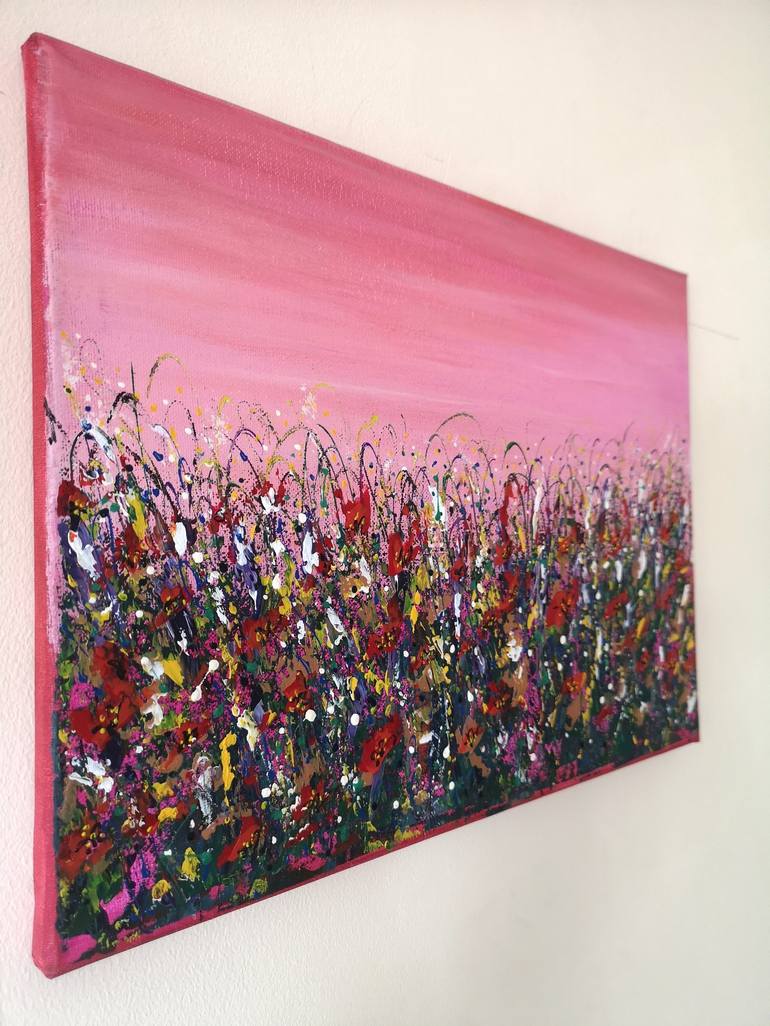 Original Abstract Expressionism Floral Painting by Natalia Toderica