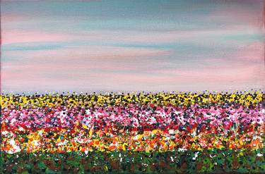 "Magic field #2" - original acrylic flowers thumb