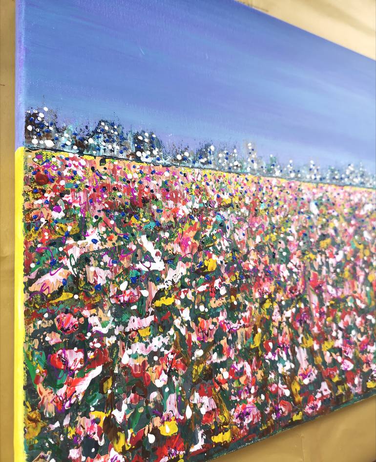 Original Abstract Landscape Painting by Natalia Ozeriansca