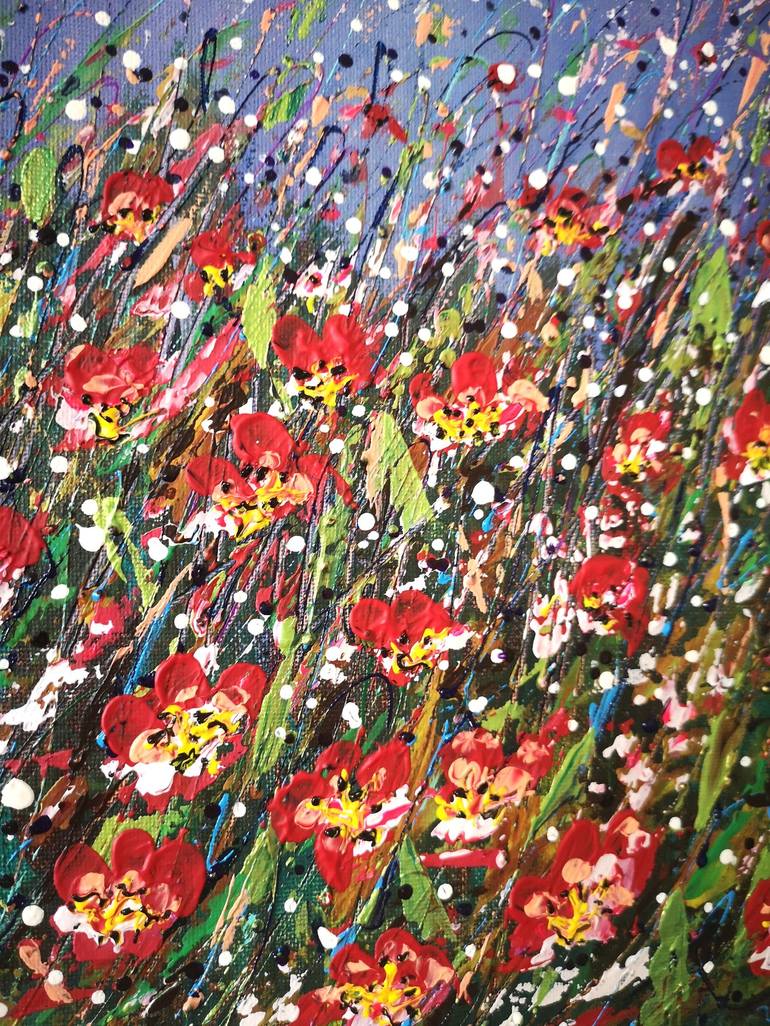 Original Expressionism Floral Painting by Natalia Toderica