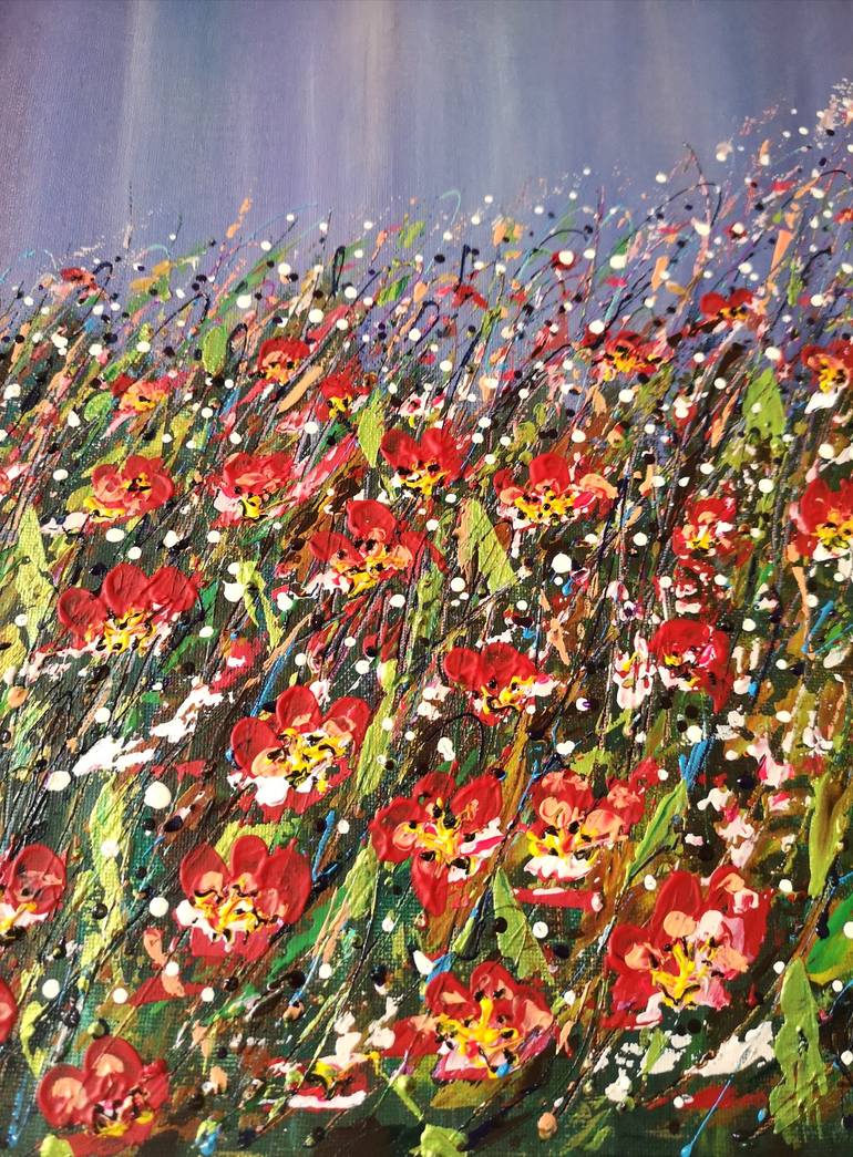 Original Expressionism Floral Painting by Natalia Toderica