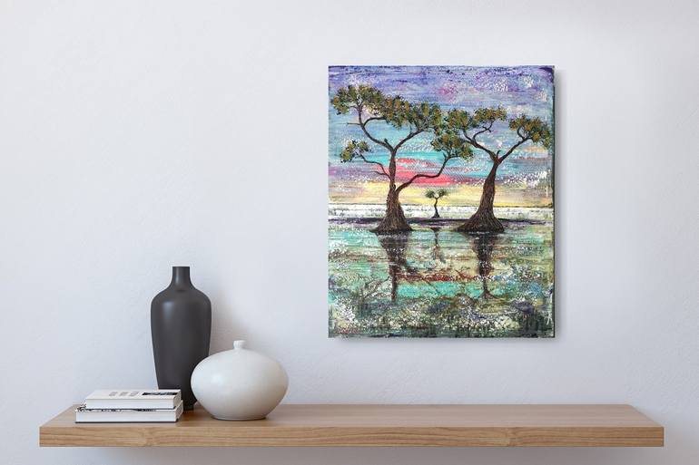 Original Abstract Landscape Painting by Natalia Toderica