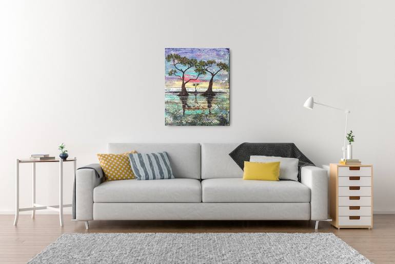 Original Abstract Landscape Painting by Natalia Toderica