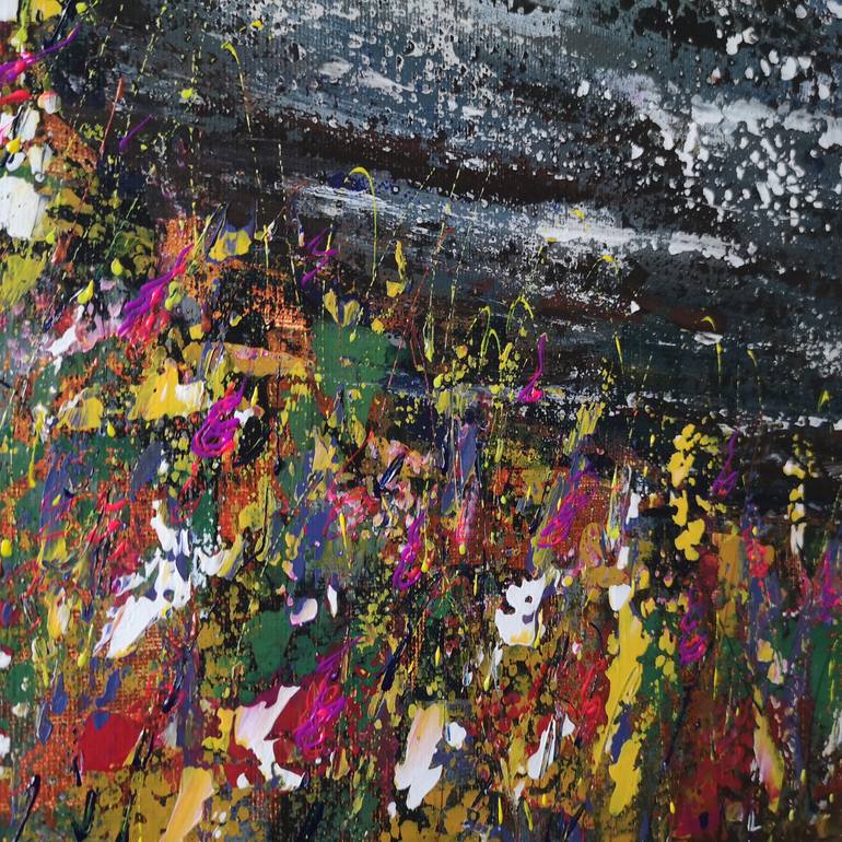 Original Abstract Landscape Painting by Natalia Ozeriansca