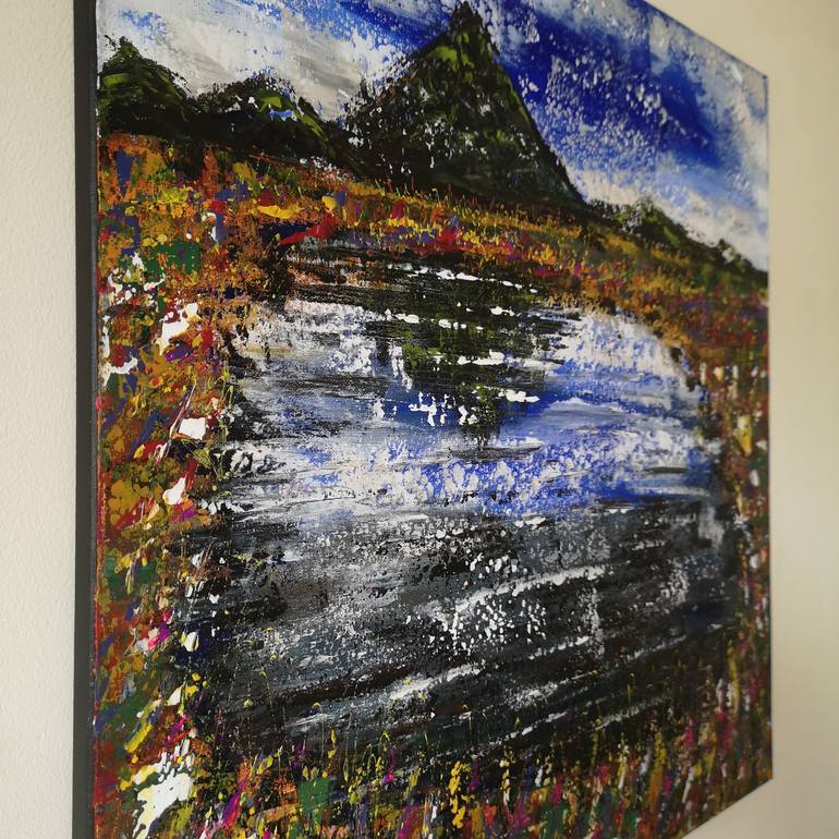 Original Abstract Landscape Painting by Natalia Ozeriansca