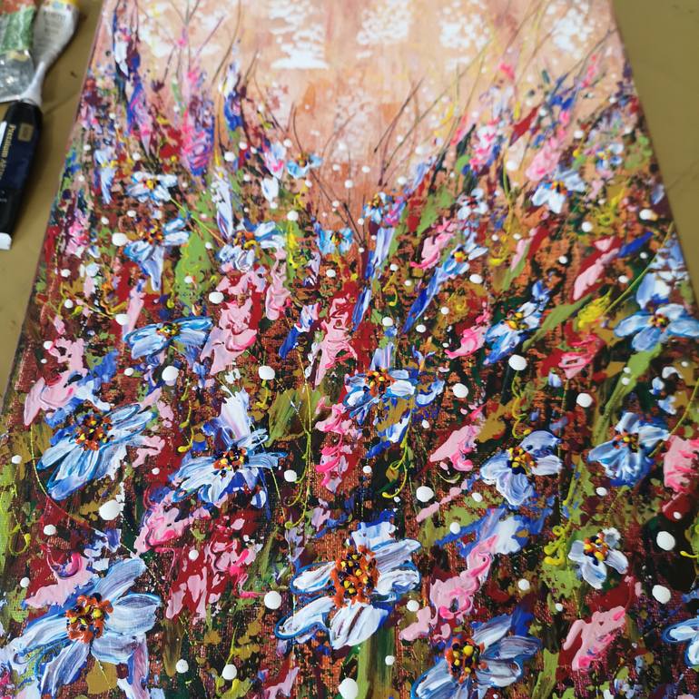 Original Abstract Nature Painting by Natalia Ozeriansca