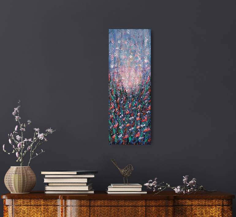 Original Abstract Expressionism Floral Painting by Natalia Toderica