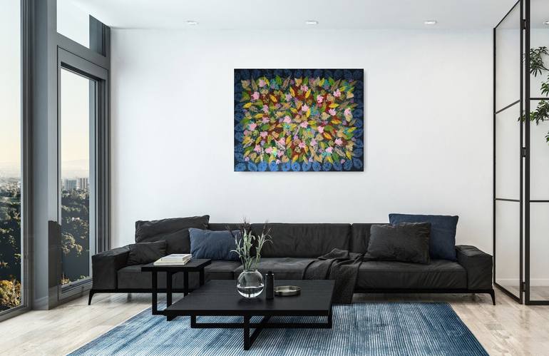 Original Abstract Geometric Painting by Natalia Toderica