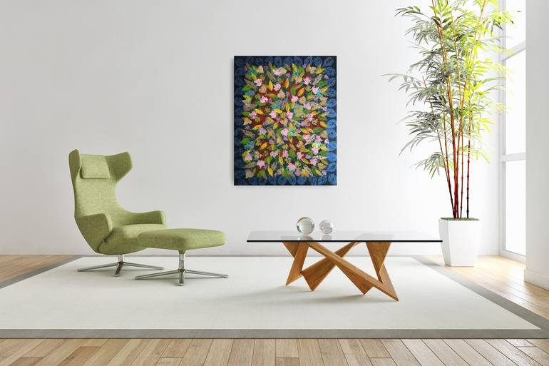 Original Abstract Geometric Painting by Natalia Toderica