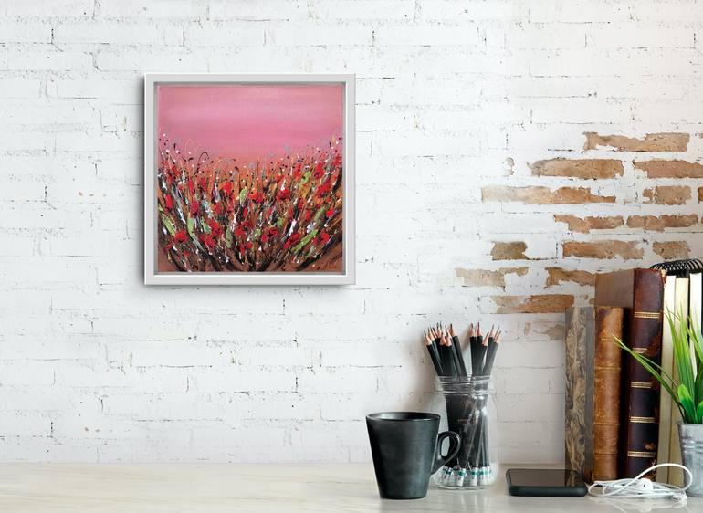 Original Abstract Floral Painting by Natalia Toderica
