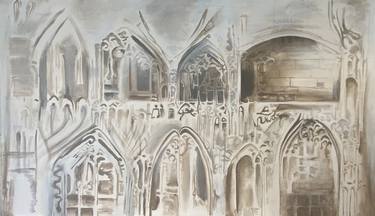 Original Abstract Architecture Painting by Dana Ladd