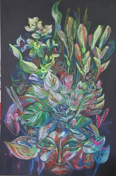 Print of Pop Art Floral Paintings by Martina Konvickova