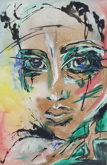 Print of Expressionism Portrait Paintings by Martina Konvickova