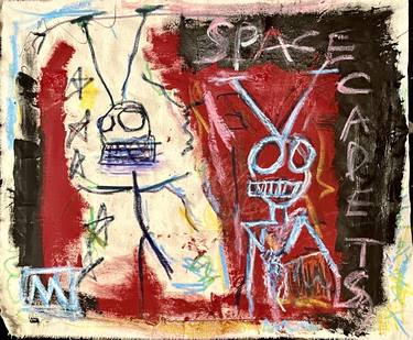 Original Abstract Expressionism Graffiti Paintings by Dominic Massaro