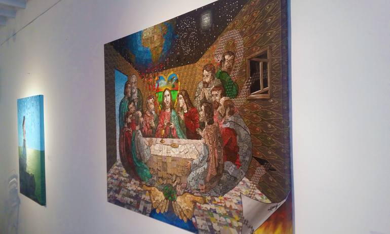 Original Pop Art Religion Painting by Sr Toony